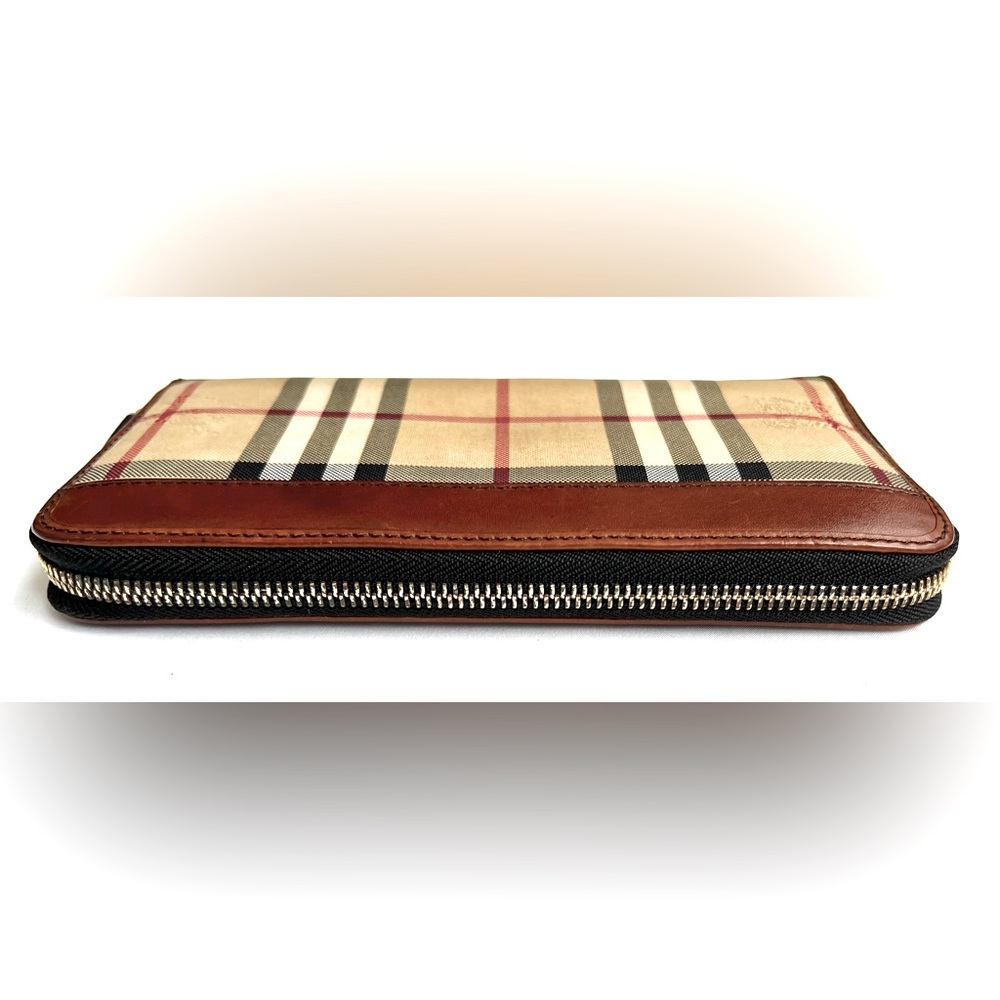 BURBERRY  Horseferry Check Zip Around Wallet Brown - Picture 7 of 16